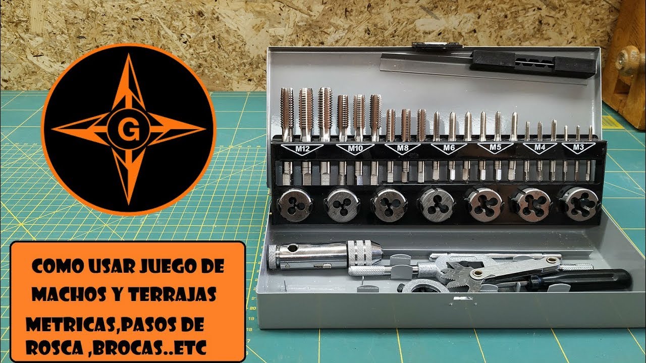 JUEGO DE MACHOS Y TERRAJAS DE ROSCAR , METRICAS , PASOS , BROCAS , GALGAS  GINESSOT