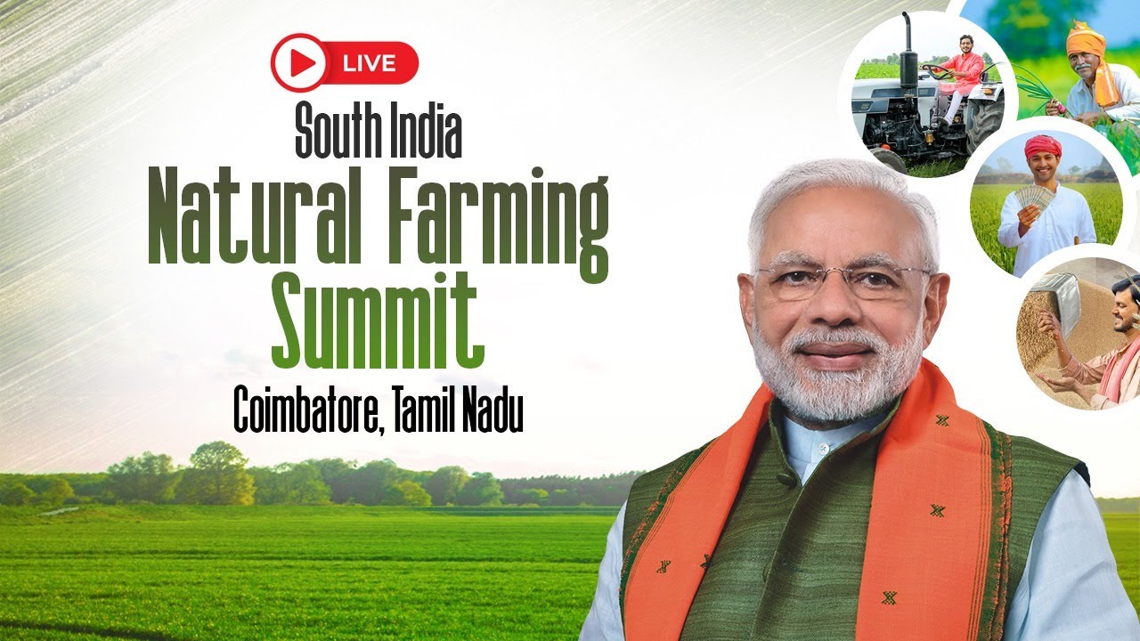 LIVE: PM Modi participates in South India Natural Farming Summit at Coimbatore, Tamil Nadu