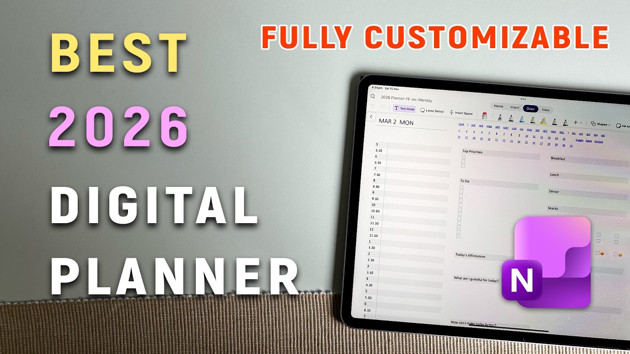 OneNote Digital Planner 2026 &ndash; лучший кроссплатформенный планировщик | РЕДАКТИРУЕМЫЙ