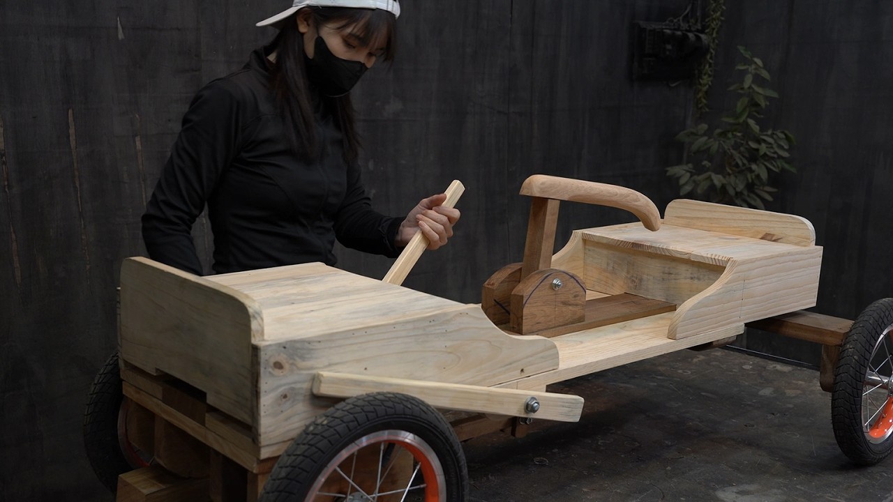 Making a Simple Wooden Toy Car by Hand, A Machine Free Traditional Craft Build