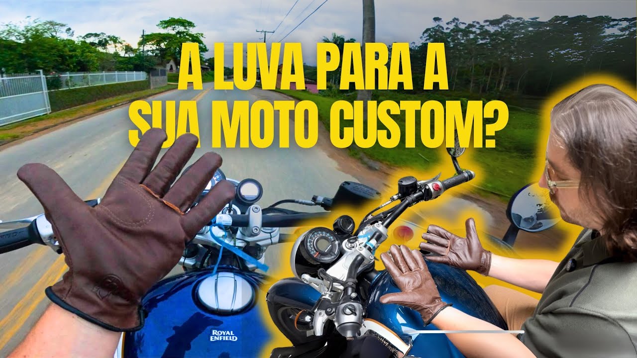A GENUÍNA LUVA CUSTOM! • REVIEW GASOLINA GLOVES #supermeteor650 #royalenfieldbr