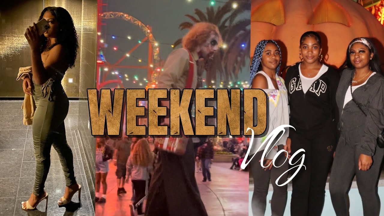 Vlog I took my Sisters to Knotts, Scary Farm, Shopping etc Vlogtober Day 19