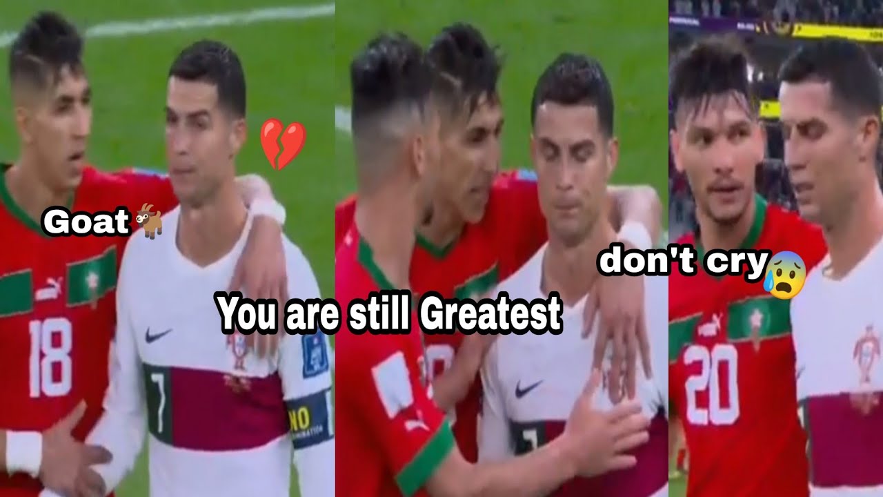 Cristiano Ronaldo Cried 😭 Morocco Players show love & Respects to him👏🇵🇹💔|#cr7 #cr7cried#cr7fans