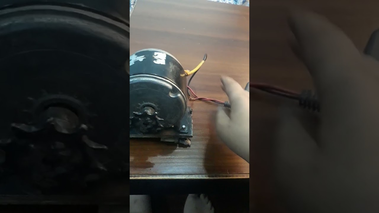 توصيل المحرك الدراجه الكهربائية علا المحول 24v 250w