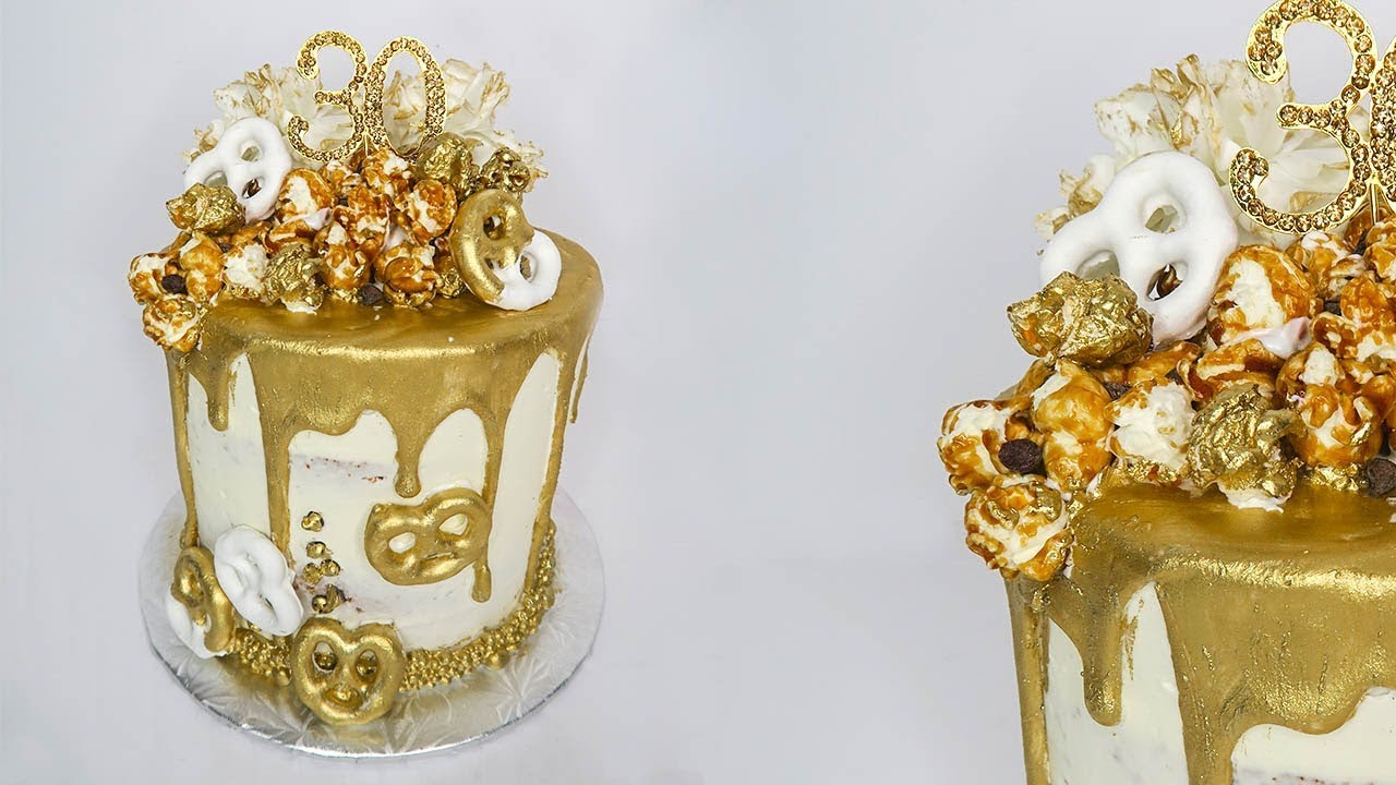 Gold Drip Birthday Cake | Mundheep Makes