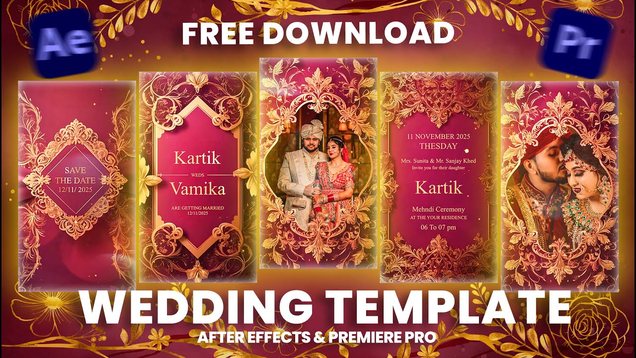 Create Stunning Wedding Invitations in After Effects & Premiere Pro (Free Template)✨