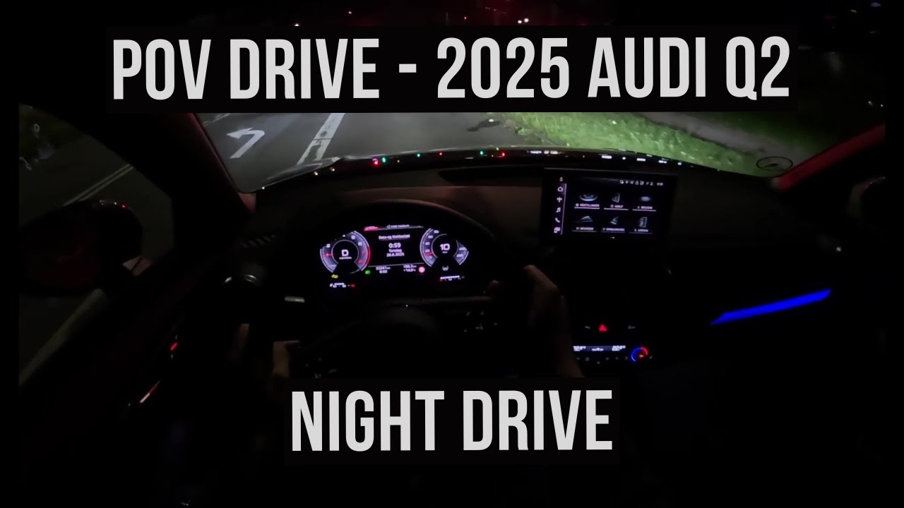 2025 Audi Q2 S Line - Exterior Lights + POV Night Drive (Matrix LED)