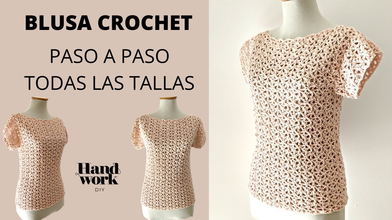 Como tejer Blusa a crochet fácil en todas las tallas | Paso a paso Crochet para principiantes