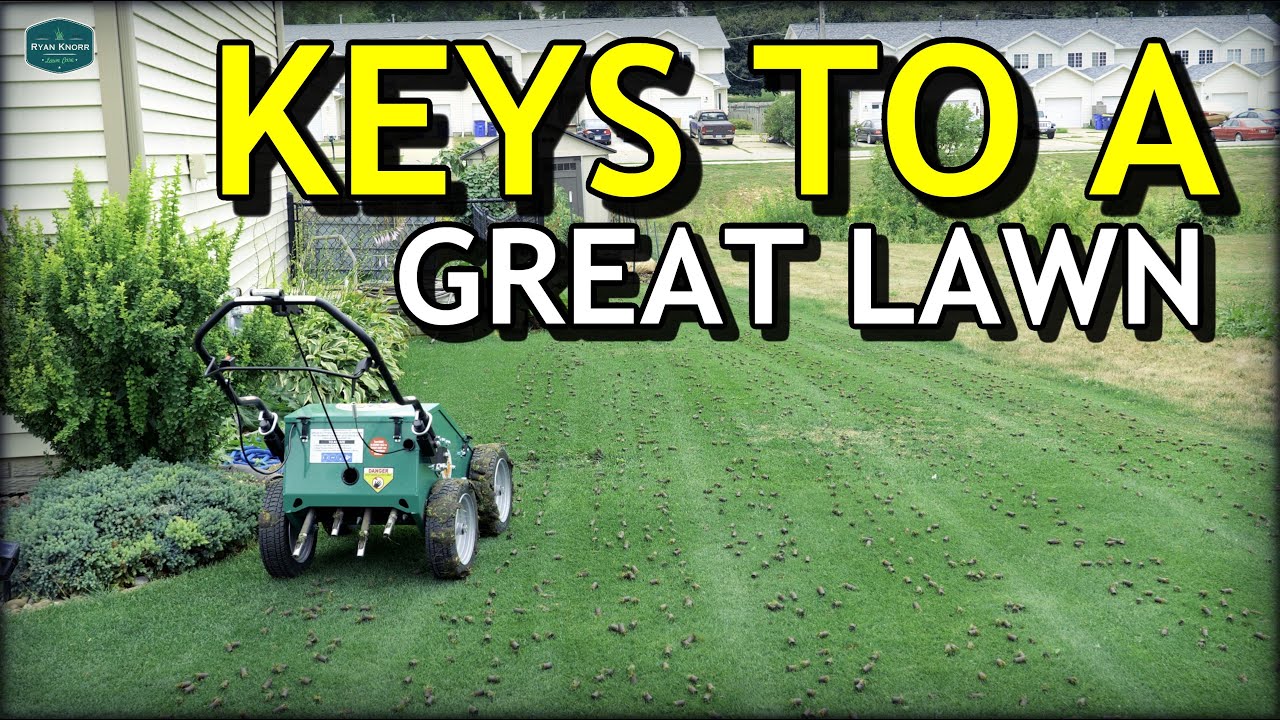 Two KEY STEPS To A GREAT LAWN // Aeration and Dethatching Before Overseeding