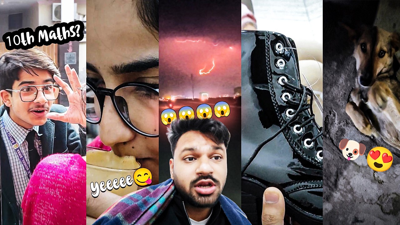 Pinku Ka Paper Ksa Hua?, Lightning 😱, Cute Doggi , Mast Mausam m Ghume😍