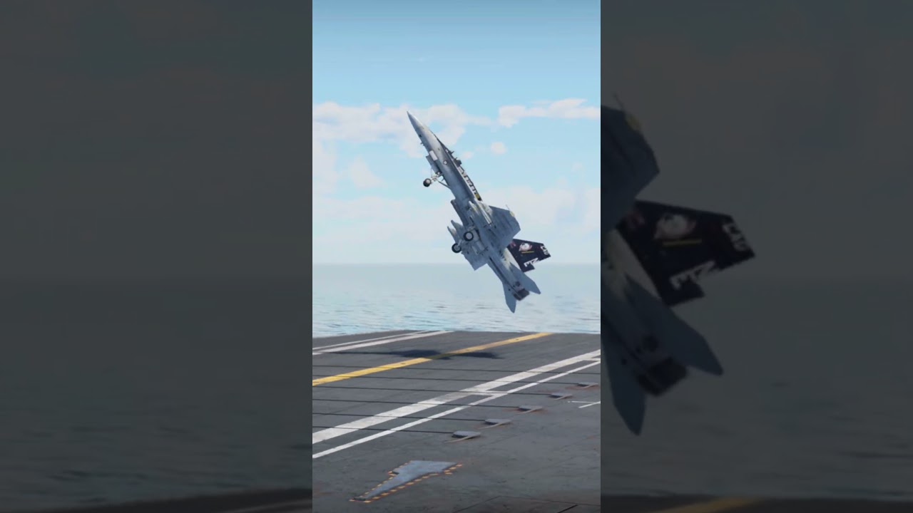 American F/A-18C Hornet Attempts INSANE Carrier Landing!