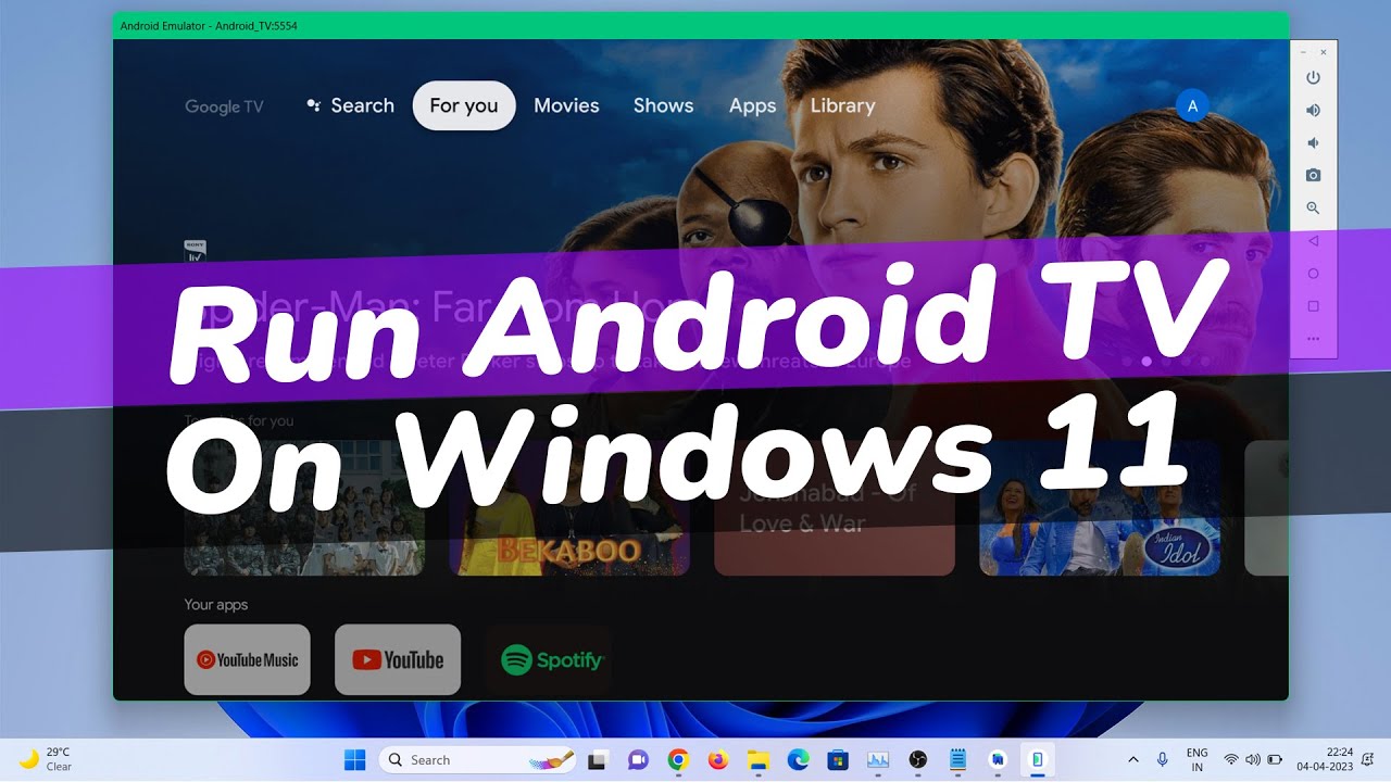 Как установить Android TV на ПК с Windows 11/10 || Превратите ПК с Windows 11 в Smart TV