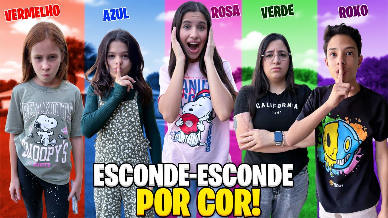 Esconde esconde usando a cor sorteada ! Quem se esconde melhor ? ( Gabi e Susu ) 