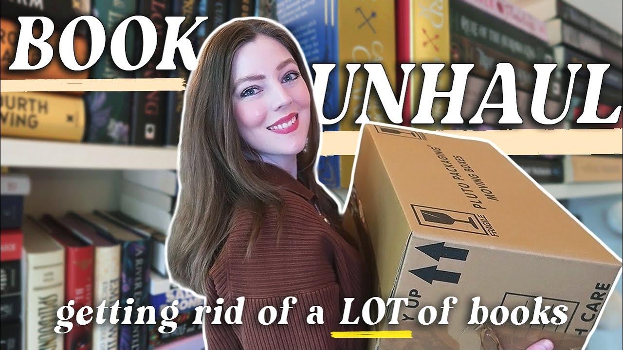I'M GETTING RID OF HALF OF MY BOOK COLLECTION | huge book unhaul & bookshelf declutter 📖✨