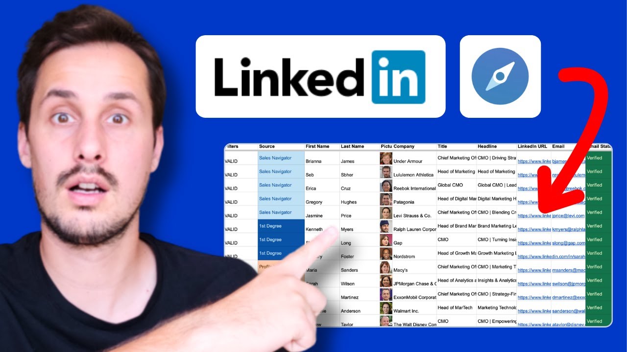 How To Export LinkedIn Sales Navigator Leads To Excel  - GiveMeLeads Demo