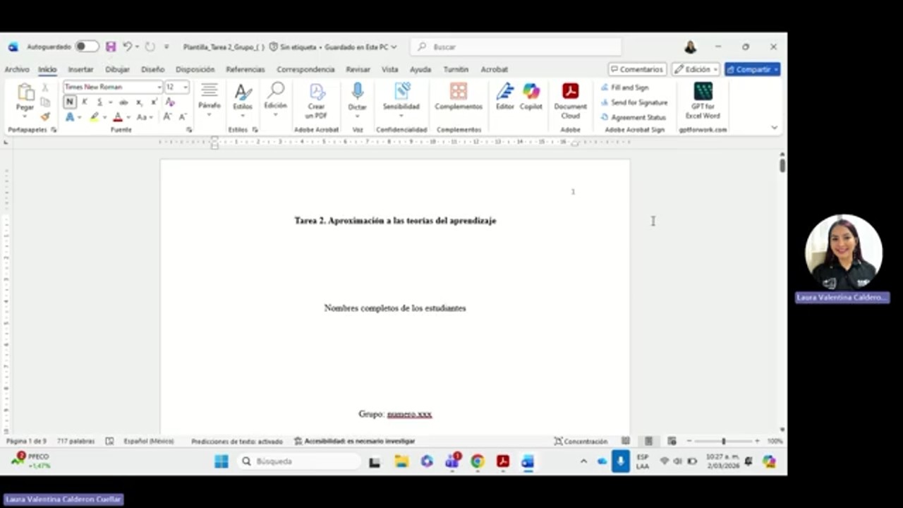 ORIENTACIÓN ACADÉMICA   TAREA 2   TEORÍAS DEL APRENDIZAJE