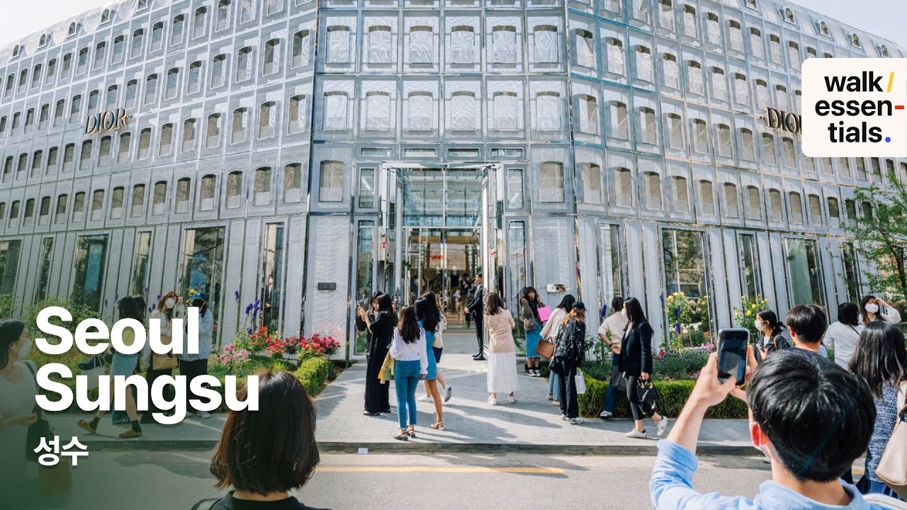 Dior Sungsu Walk 👜 Hottest Street in Seoul 4K ( Seoul, Korea ) 디올 성수