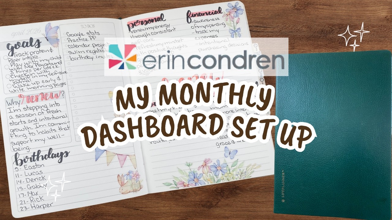 Планируйте вместе со мной: Ежемесячная перезагрузка в Erin Condren A5 Softbound LifePlanner #erin...