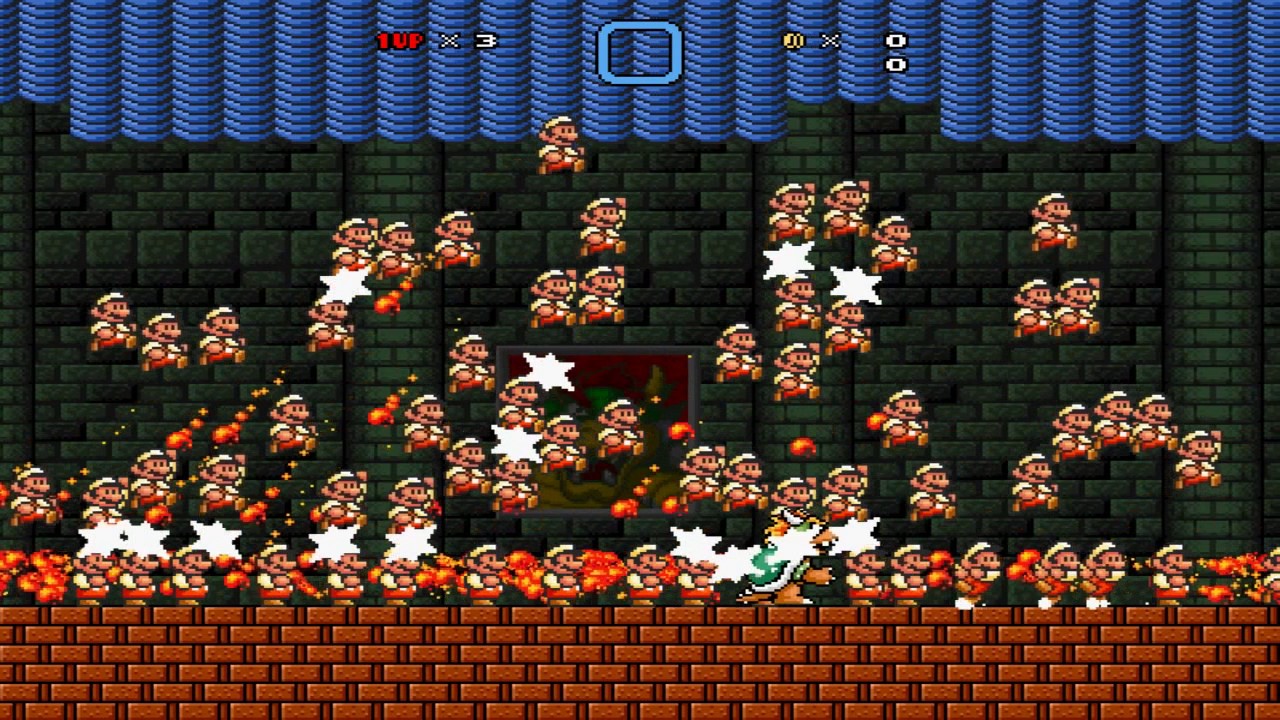 SMBX Cheats: Mario's Mass Attack to Bowser