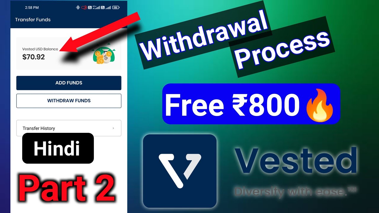 Vested US$ dollar Withdrawal proces Hindi