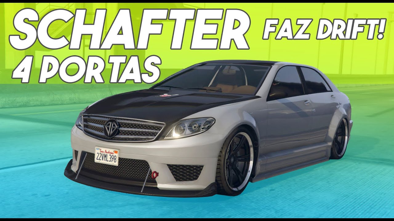GTA 5 - Testei um Carro Antigo e fez o MELHOR DRIFT - Carros legais 1 - Schafter V12