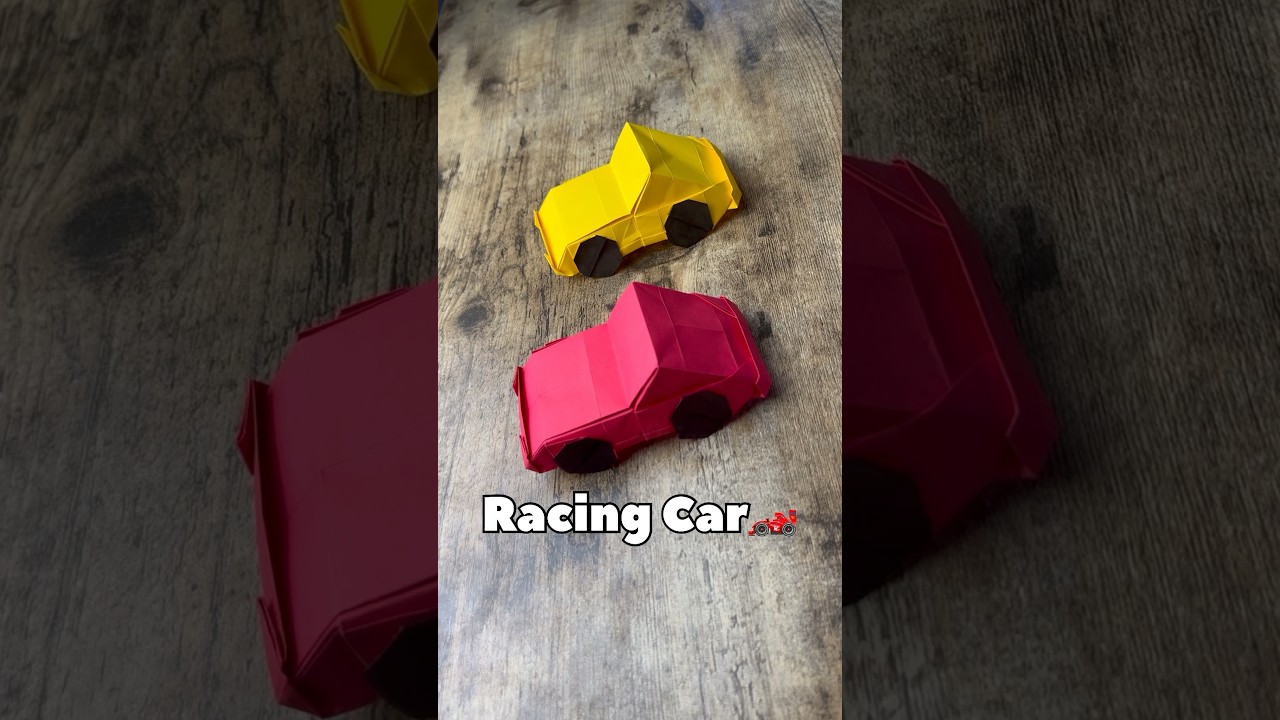 EASY ORIGAMI RACING CAR TUTORIAL | DIY RACING CAR FROM PAPER STEP BY STEP EASY CRAFT