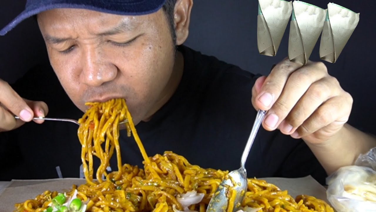 Mukbang tiga bungkus mie aceh basah porsi jumbo. kenyang bangetttt