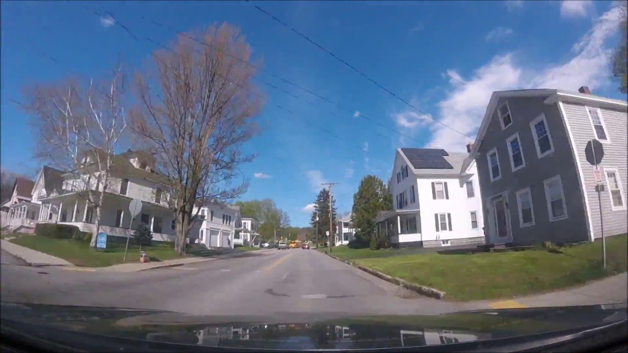Driving towards and around Barre, VT