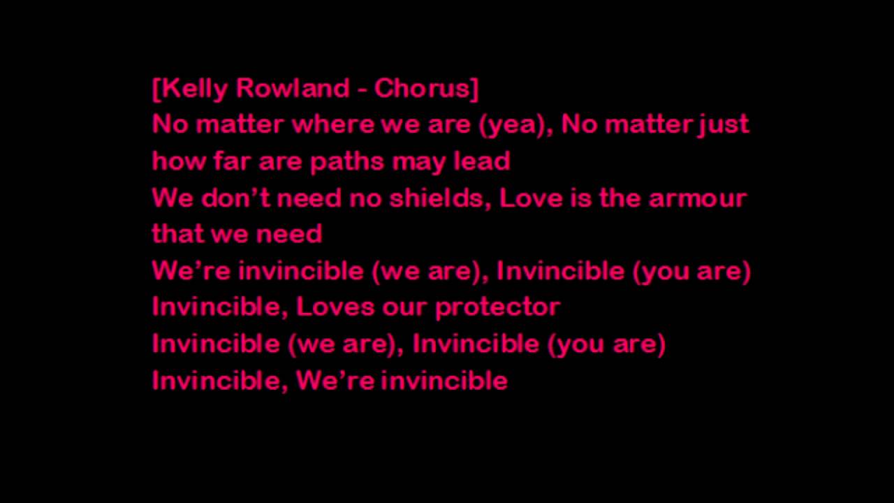 Tinie Tempah ft Kelly Rowland Invincible ( Lyrics on screen)