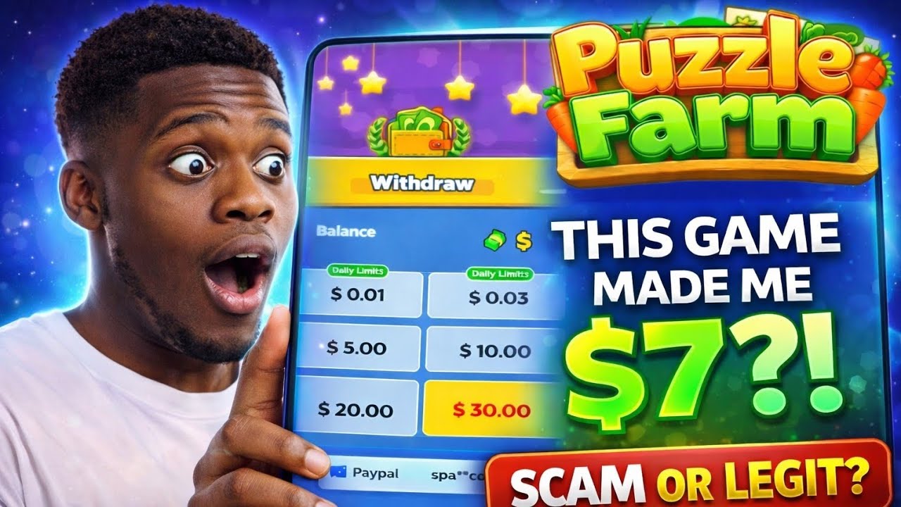 PUZZLE FARM REVIEW: How to Earn by playing games
