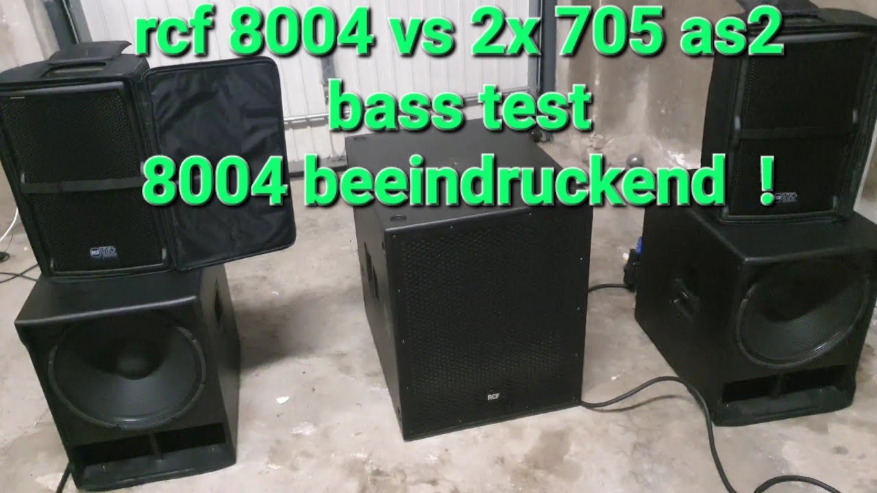 2 x rcf 705 as2 vs rcf 8004 bass test