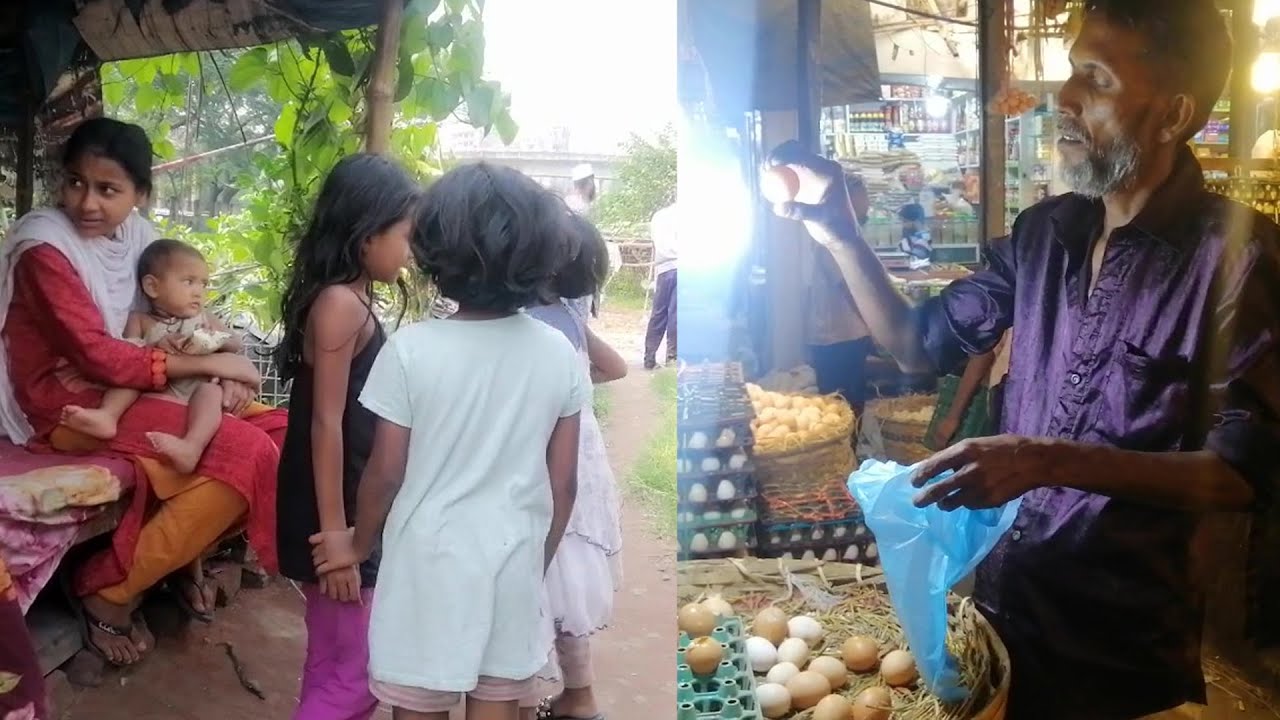 A family in the slum!! Swapnas Father is in the market for broken eggs