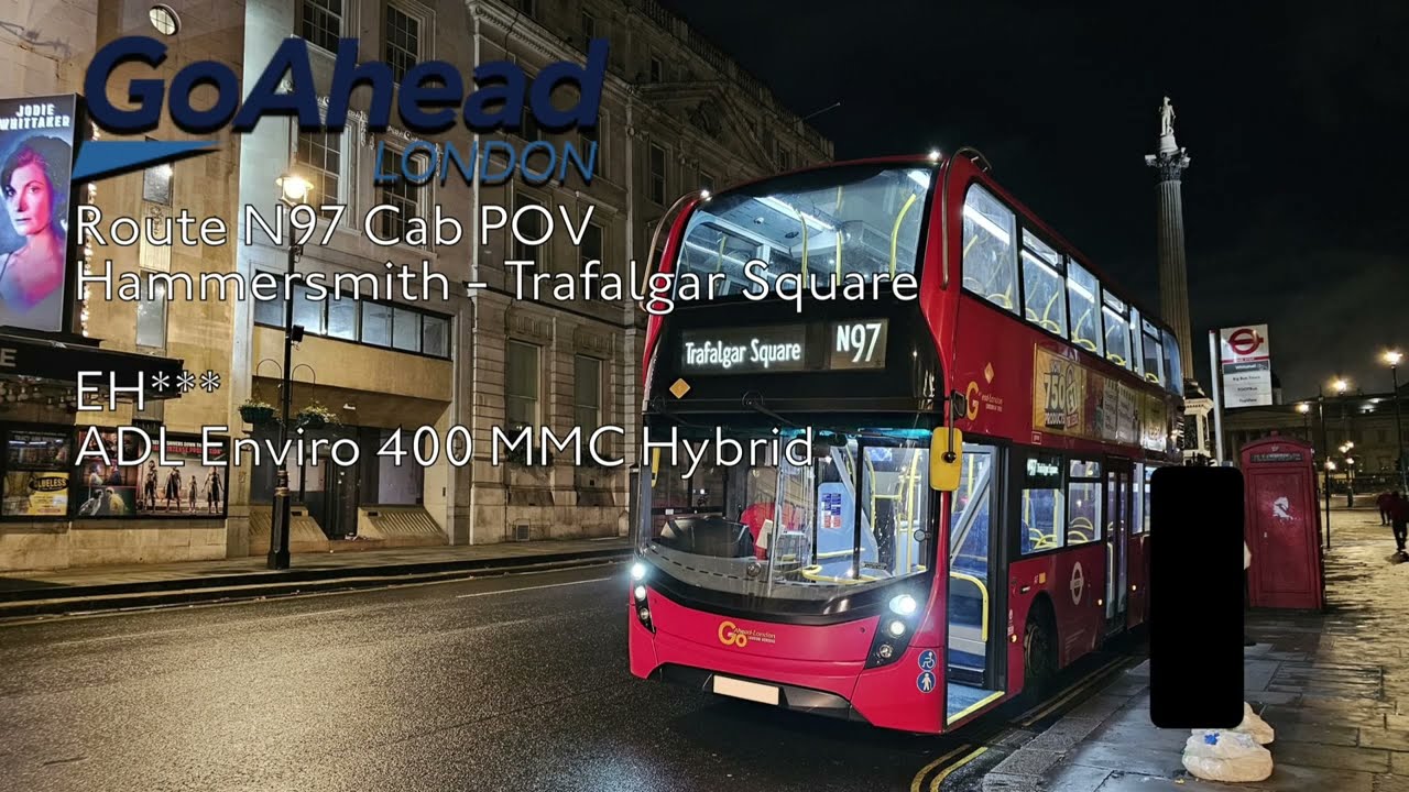 N97 Cab POV | Hammersmith- Trafalgar Square