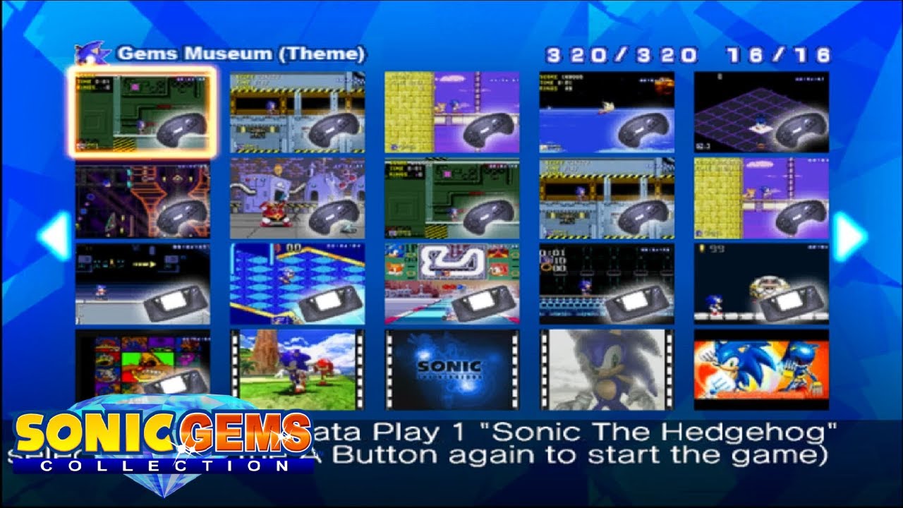 Sonic Gems Collection (GCN) | Extra: Museum ~ All Demos & Movie/Trailers