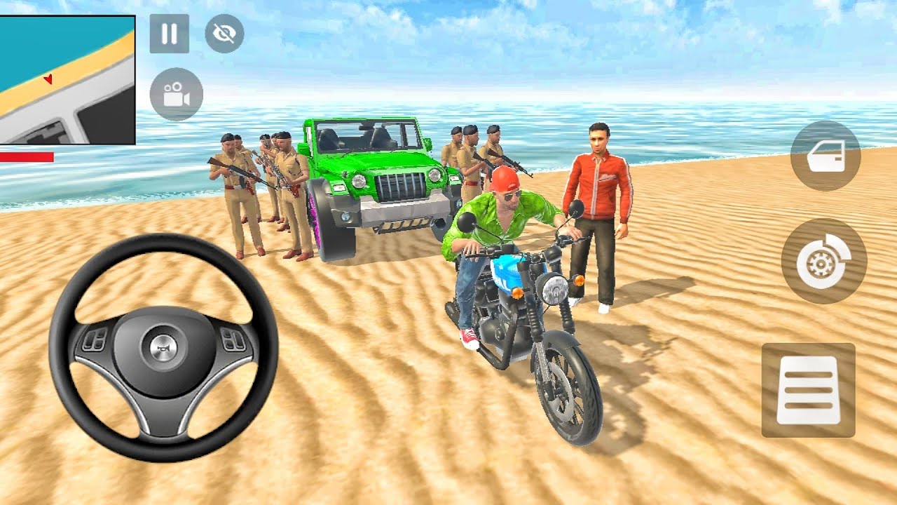 Franklin took Papa to the beach bike game,thar cars android game 🎮 Open world 🌎 game Riya gadi game