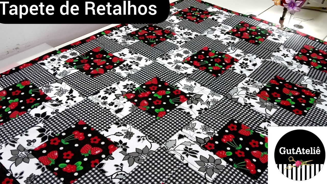 #Tapete de Retalhos/Simplesmente top/😍😍😍usei RETALHOS pequenos