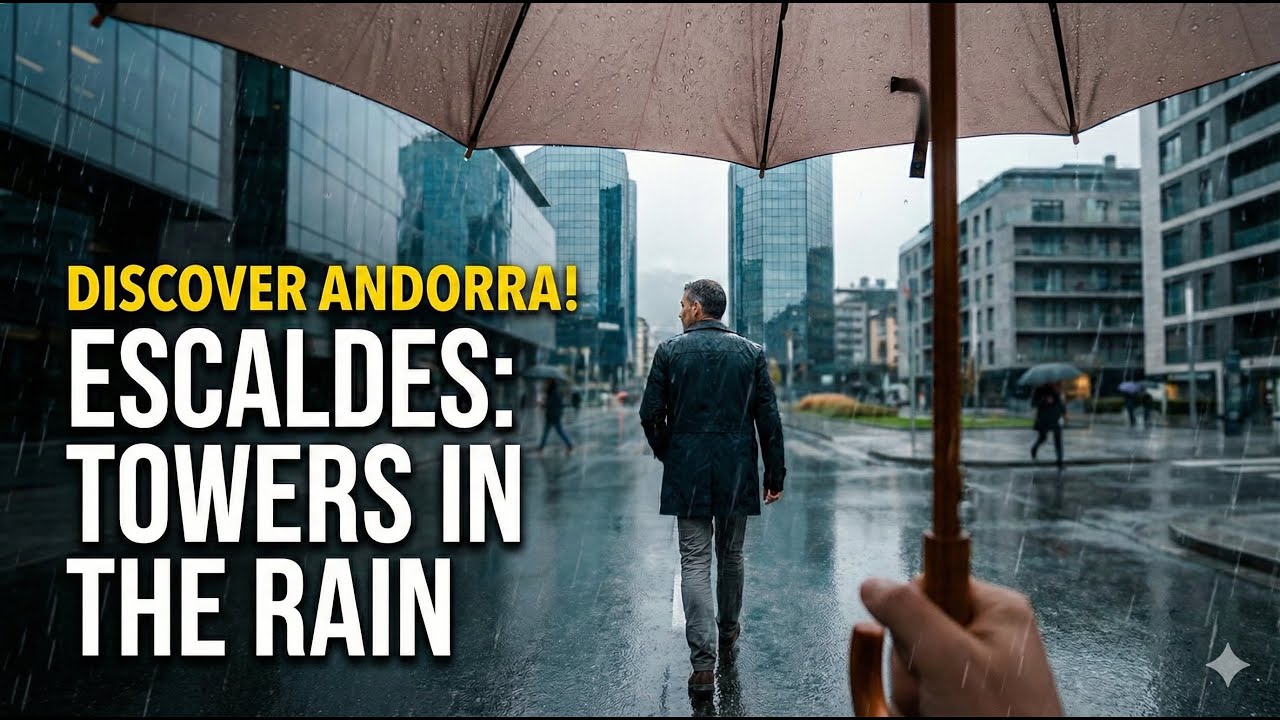 🇦🇩 What is ANDORRA like in the RAIN? 🌧️ A stroll through the new towers of ESCALDES-ENGORDANY