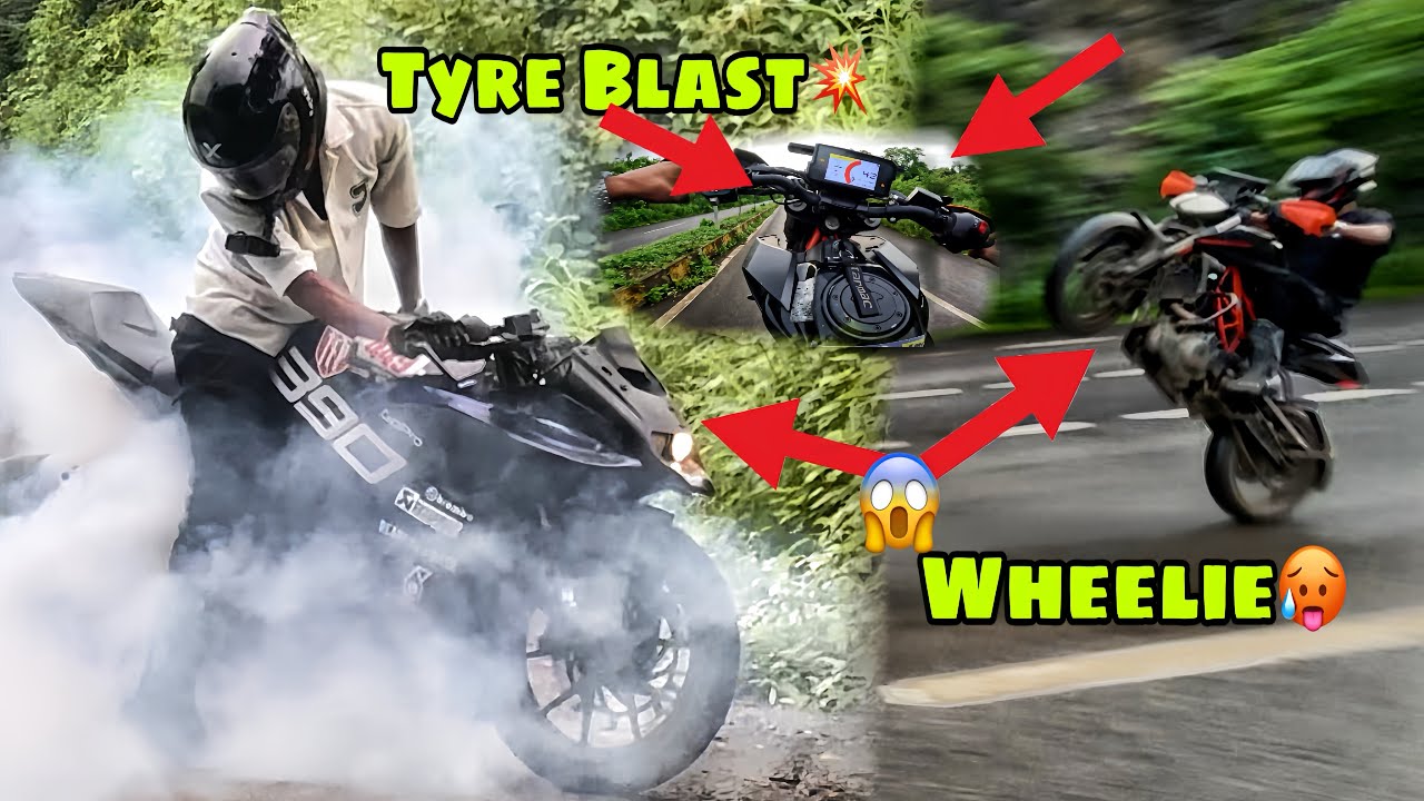 Burnout Tyre Blast🥵| New Tyre Installed In My Bike 😍|Wheelie Reaction🤩|| @therealbiker