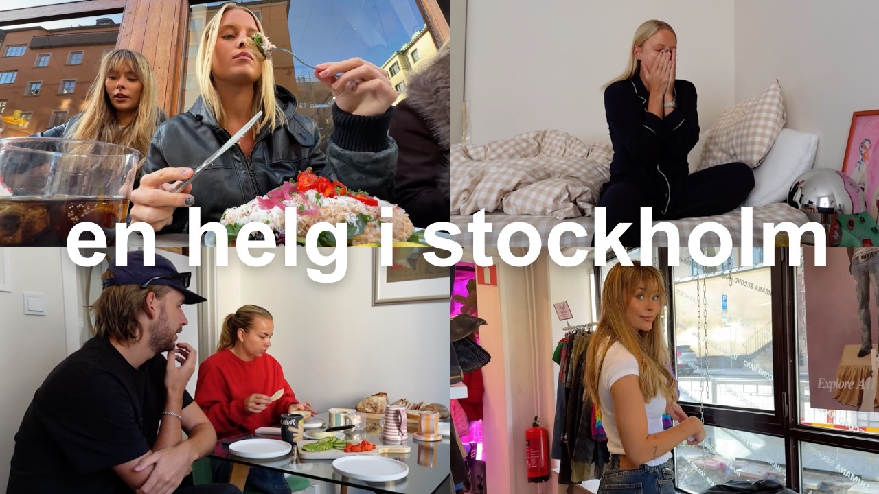 Vintage shopping, matställen & kvalitetstid med vänner | Stockholm vlogg