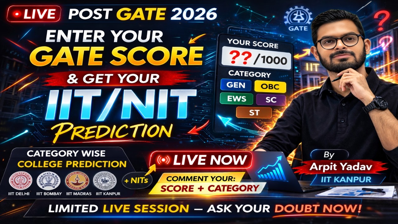 LIVE 🔴 GATE 2026 Score vs IIT/NIT | Post Result Guidance (2nd Session)
