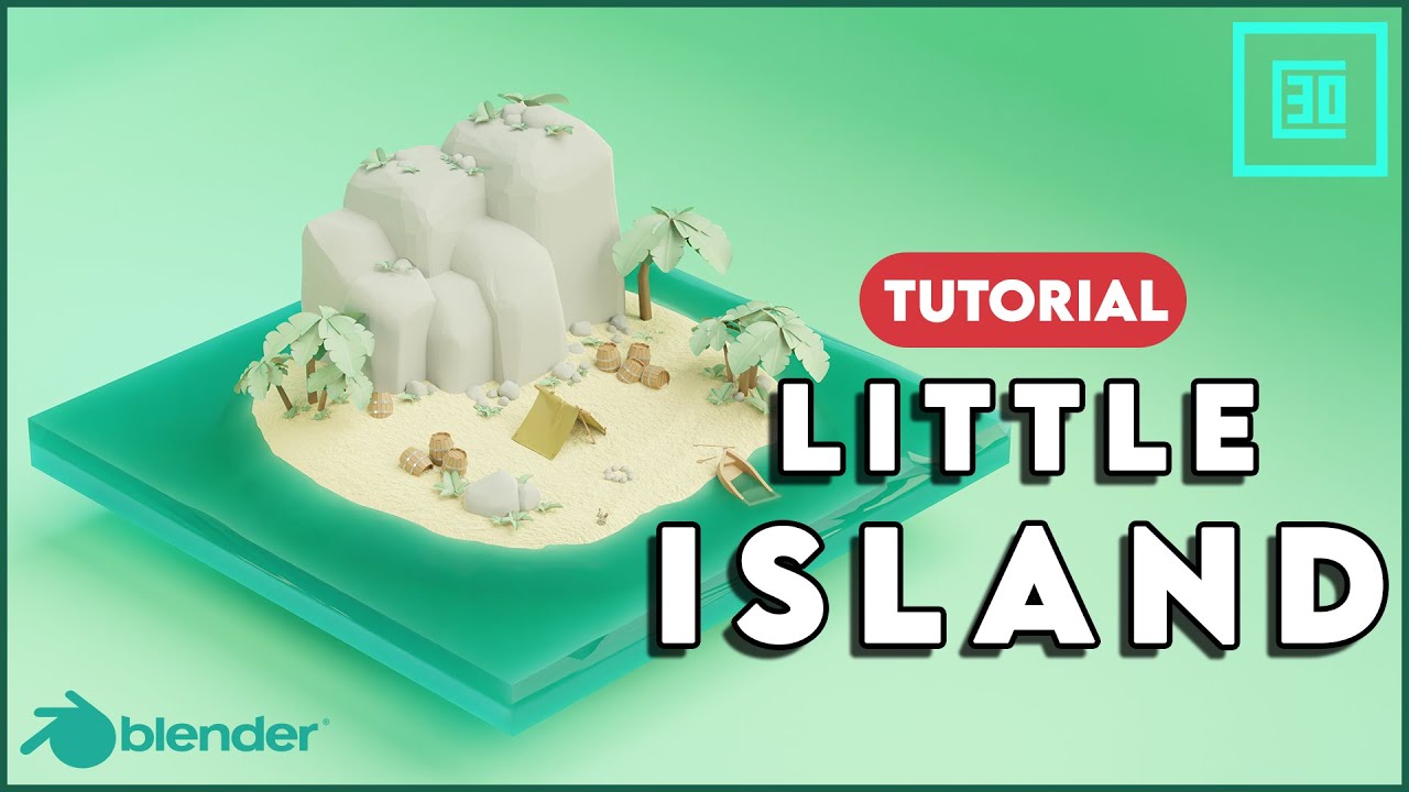 Little Island Modelling Tutorial | Blender 3.0 | Capuccino 3D