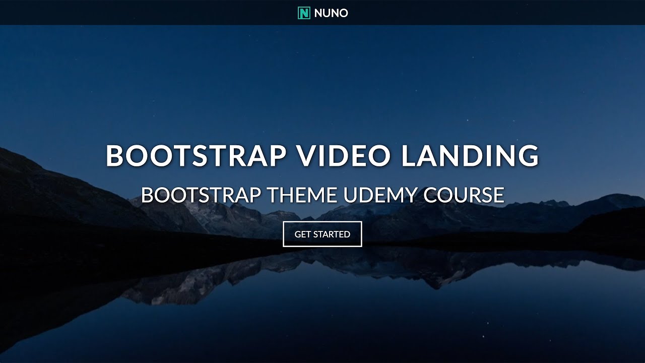 Full Screen Video Background Landing Page Website - HTML, CSS & Bootstrap