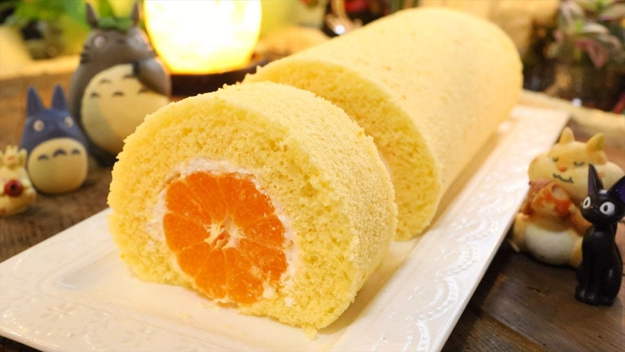 みかんロールケーキの作り方・レシピ【丸ごとみかん】 Roll cake of mandarin｜Coris cooking
