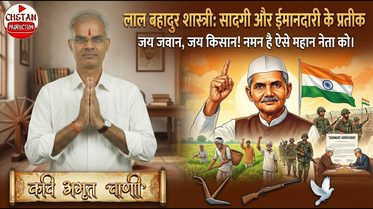 लाल बहादुर शास्त्री - सादा जीवन उच्च विचार || 11-01-2026 || कवि अमृत ‘वाणी’ || #LalBahadurShastri