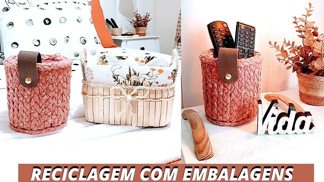 RECICLAGEM COM EMBALAGENS DECORADAS, IDEIAS FÁCEIS E BARATAS