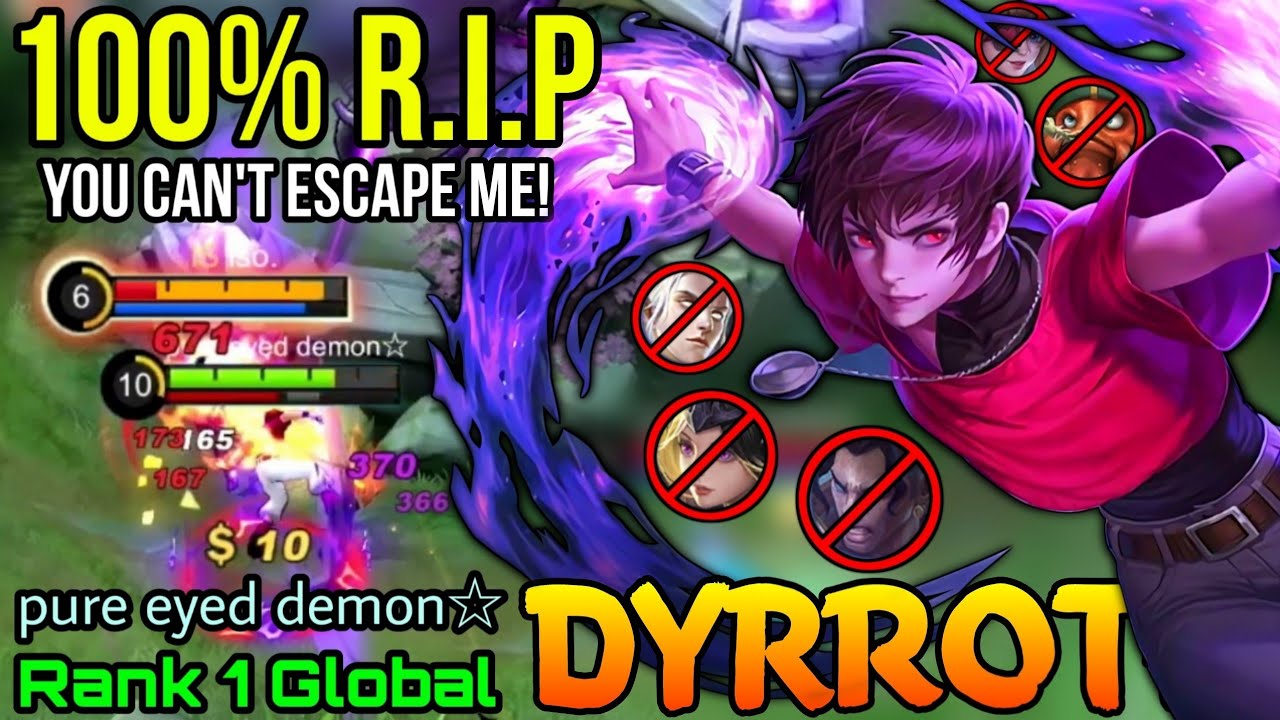 Orochi Chris Dyrroth 100% Monster! - Top 1 Global Dyrroth by pure eyed demon☆ - Mobile Legends