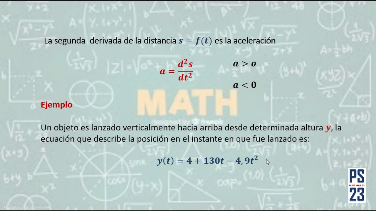 Aplicación de la derivada (movimiento rectilíneo)