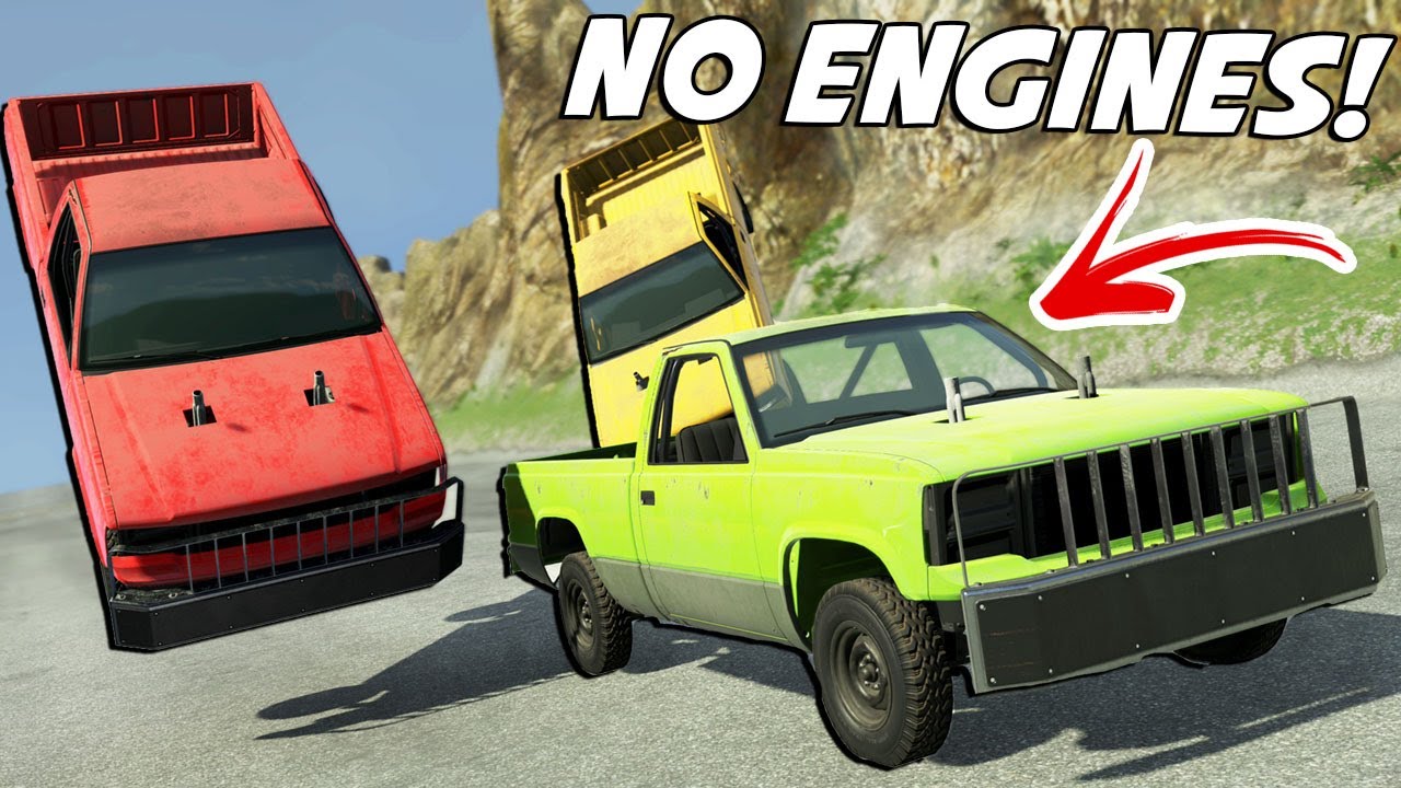 MASSIVE Downhill Races With NO ENGINES! 10 Person Racing Carnage! - BeamNG Multiplayer
