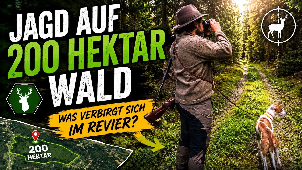 Auf der Jagd - Junger Jäger mit 200 Hektar Wald