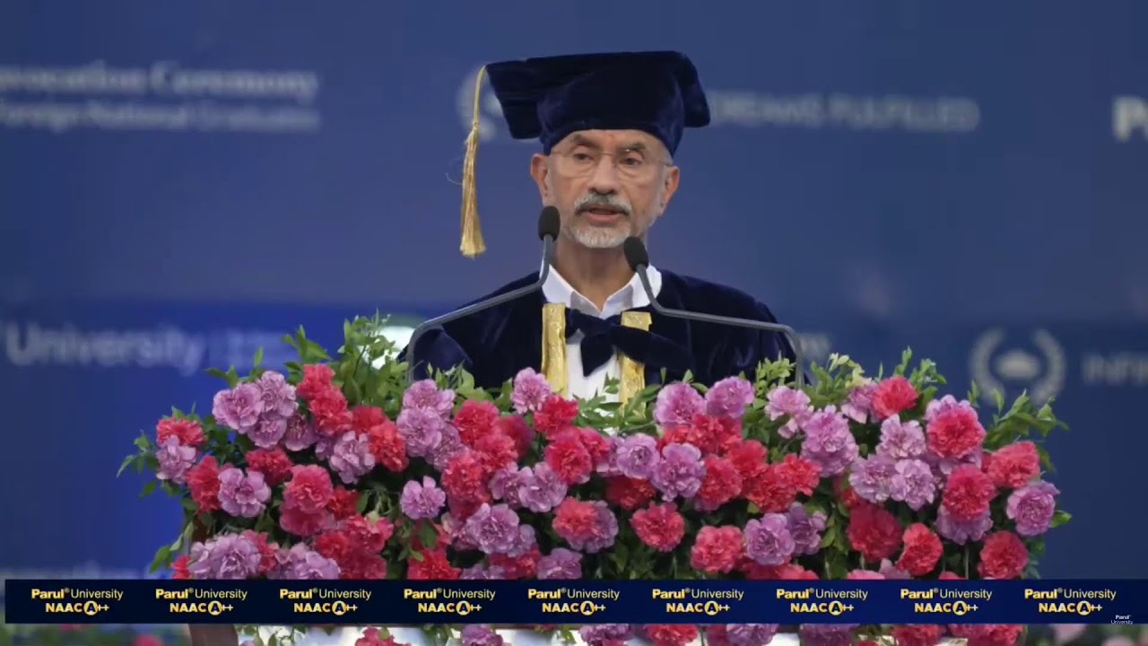 At Convocation Ceremony for foreign national graduates of Parul University, Vadodara.